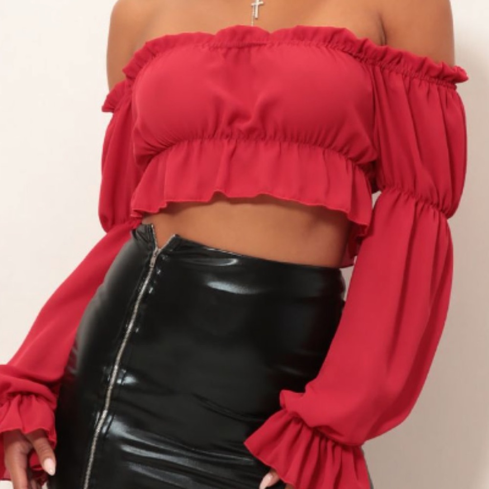 Off the Shoulder Crop Top Small/Medium